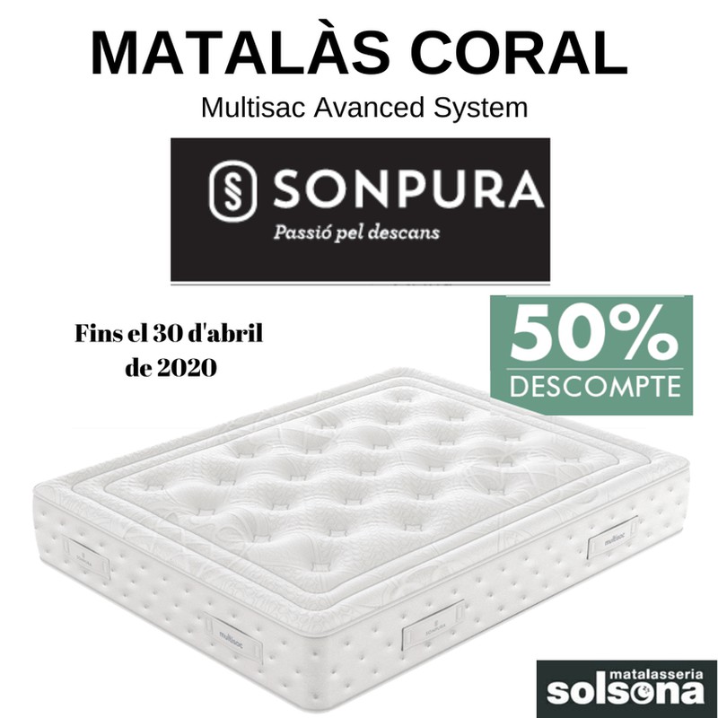 Matalàs Coral de Sonpura a el 50% de descompte