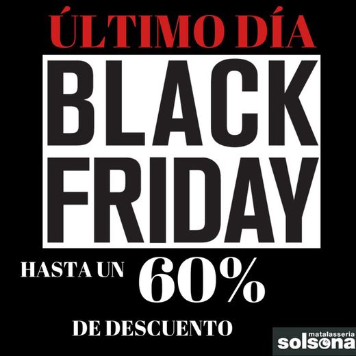 Black Friday en Colchones en Solsona Descanso: último día