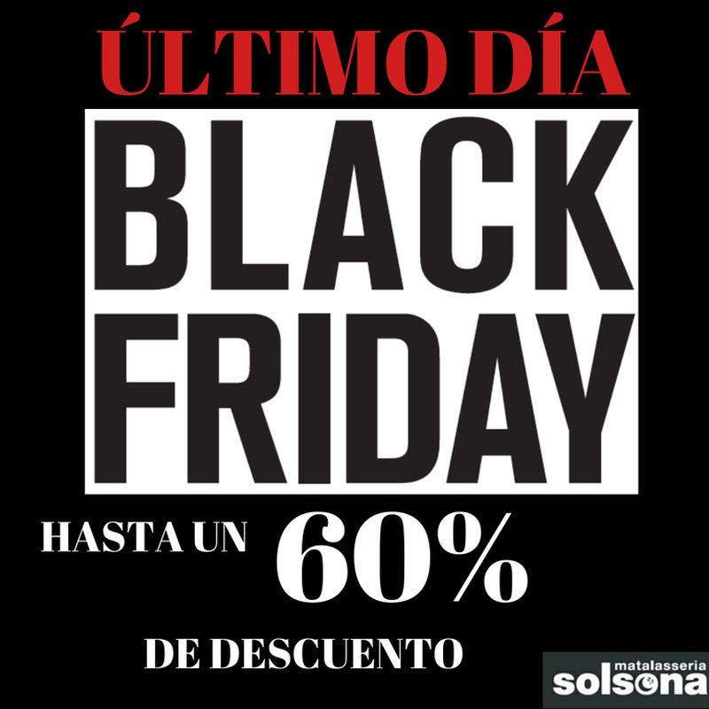 Black Friday en Matalassos a Solsona Descans: últim dia