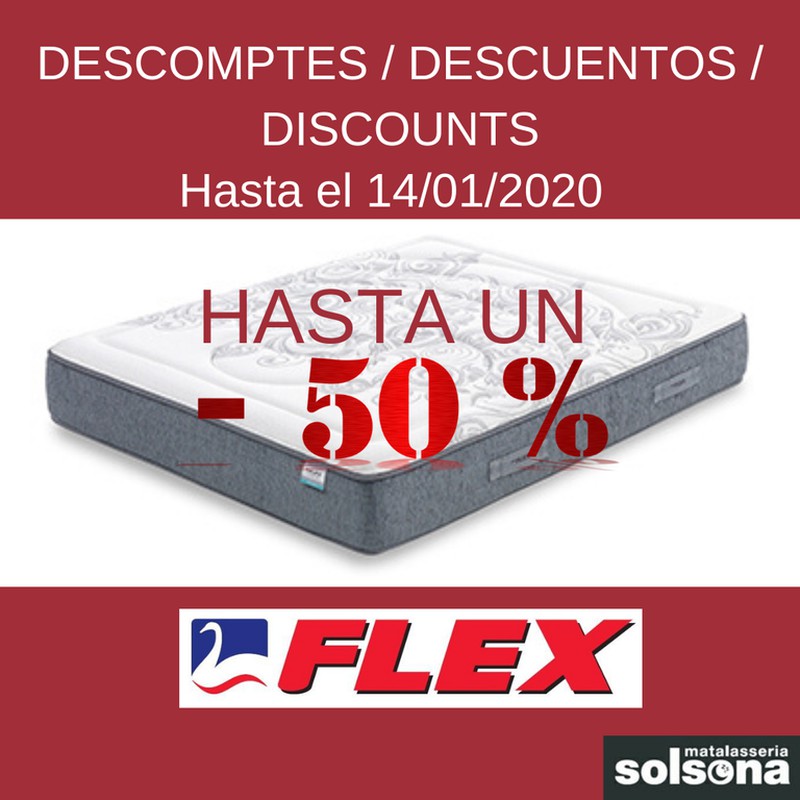 Descuentos de hasta el 50% en productos Flex