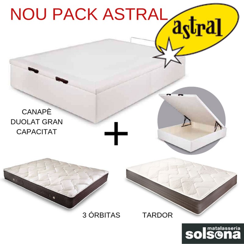 Pack canapè abatible Duolat Gran Capacitat + Matalàs Tardor o Matalàs 3 Òrbites marca Astral