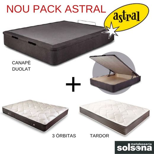 Pack canapé abatible Duolat + Colchón Tardor ó Colchón 3 Órbitas marca Astral