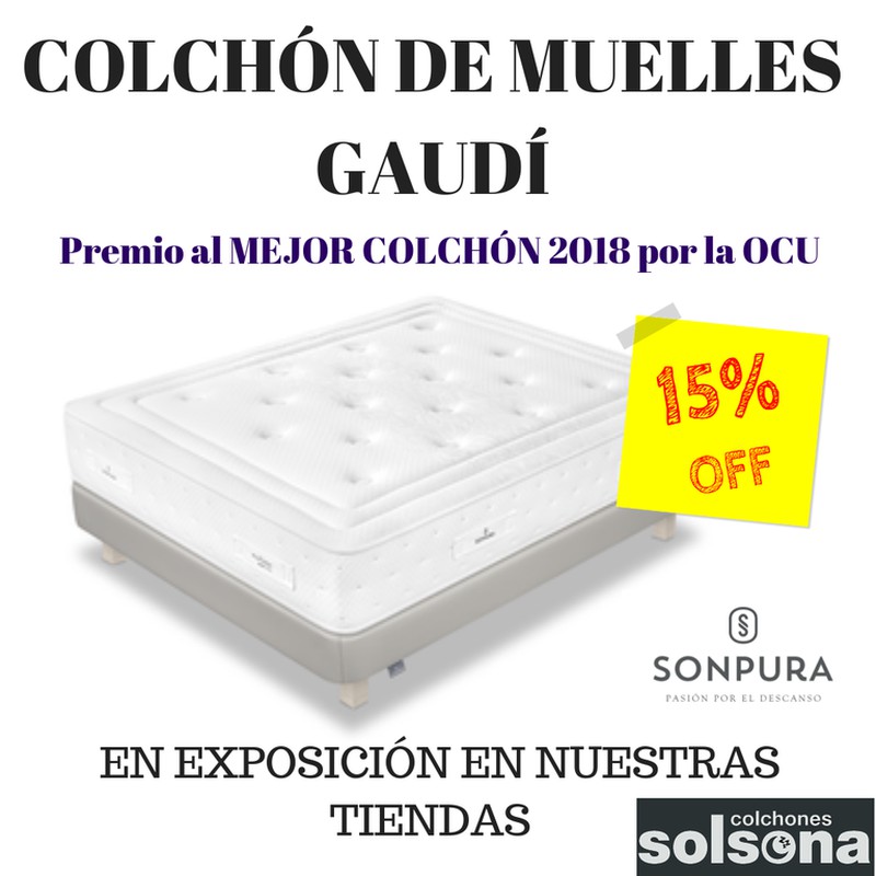 15% de descuento: colchón de muelles Gaudí de la marca Sonpura