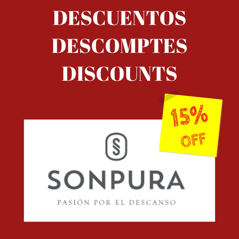 Sonpura nos ofrece un 15% de descuento en Colchones, Bases y Canapés