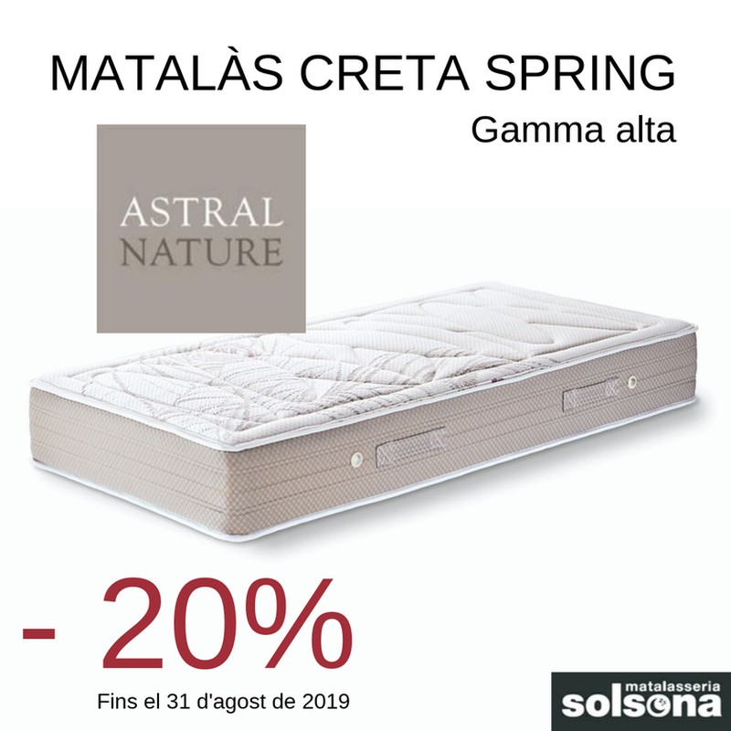 Matalàs Creta Spring d'Astral Nature: 20% de descompte.