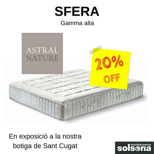 20% de descompte en el matalàs Sfera d'Astral Nature