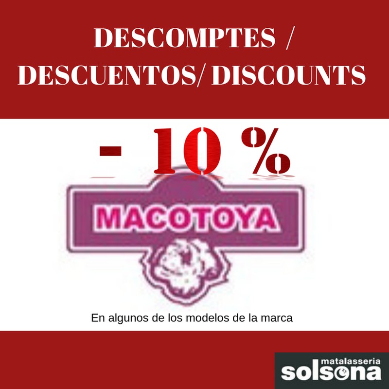 Macotoya 10% de descompte en una selecció de les seves coclhones