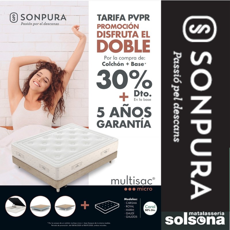 Promoción DISFRUTA EL DOBLE de SONPURA