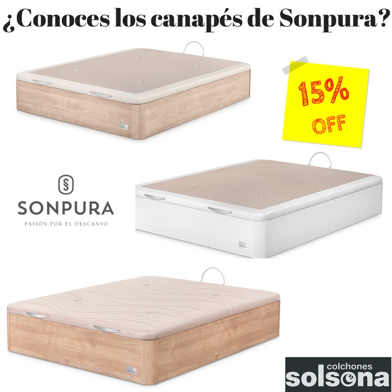 Canapés abatibles Sonpura con un 15% de descuento