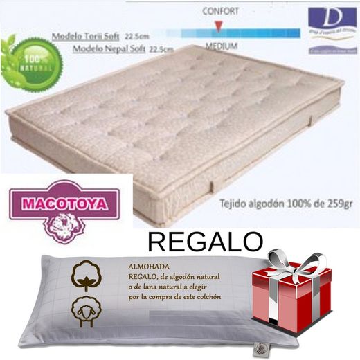 Regalo de una almohada por la compra de un colchón Torii o Nepal Soft