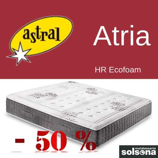 50% de descuento: colchón Atria HR Ecofoam + Coolgraph + Energex de Astral