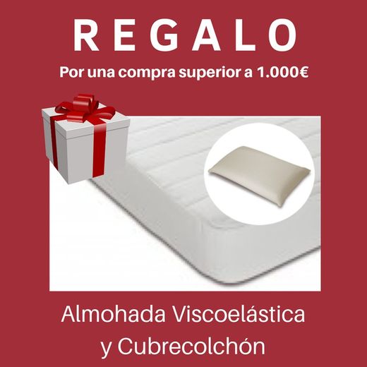 Regalo pack Almohada viscoelástica + Cubrecolchón por compra superior a 1.000€
