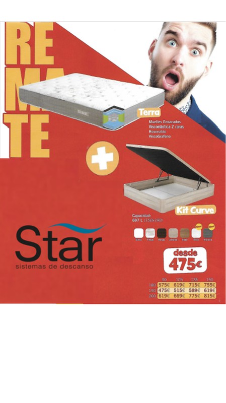 NOU PACK MATALÀS TERRA I CANAPÈ KIT CURVE DE STAR