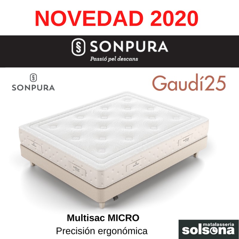 Novetat Sonpura 2020: 15% de descompte en matalàs Gaudí 25