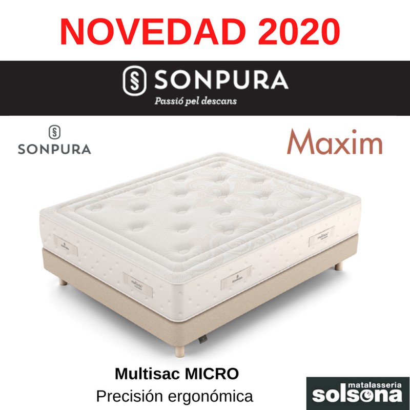 Novedad Sonpura 2020: 15% de descuento en colchón micromuelles Maxim