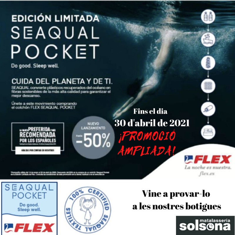 Flex amplia la seva oferta del matalàs Seaqual al 50%