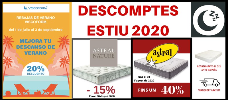 Rebaixes d'estiu a matalassos a la nostra web de Solsona Descans