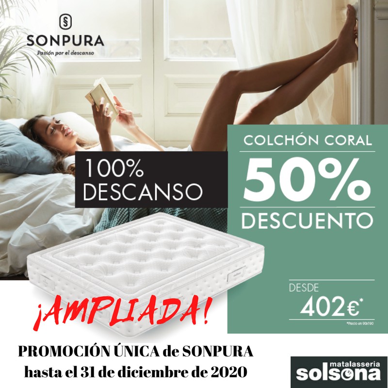 Promoción colchón Coral de Sonpura ampliada