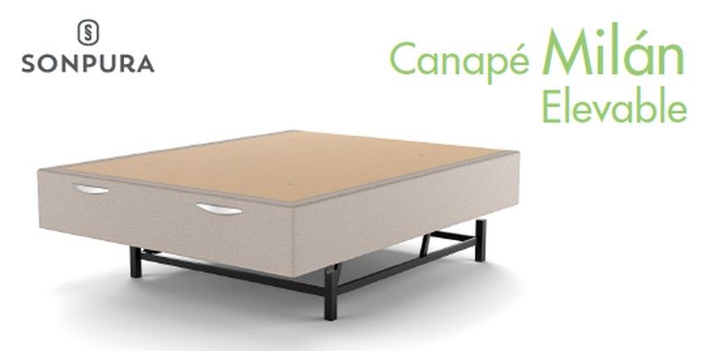 Base Tapizada Canapé Milan Elevable marca Sonpura