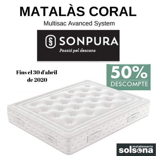 Colchón Coral de Sonpura al 50% de descuento