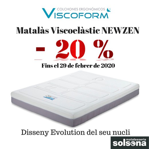 20% de descuento en colchón NEWZEN de Viscoform