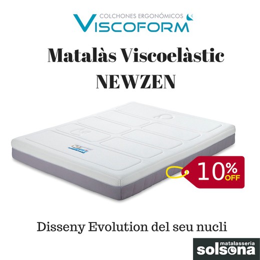 10% de descompte en Matalàs Viscoelàstic NewZen Viscoform