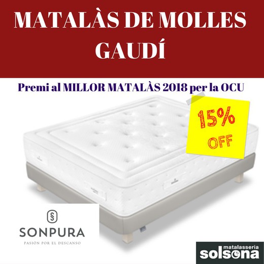 15% de descuento en el colchón de muelles Gaudí