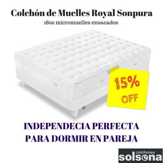 Matalàs de molles Royal de Sonpura: 15% de descompte.