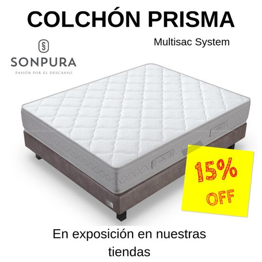 15% de descuento en el colchón de muelles Prisma de Sonpura