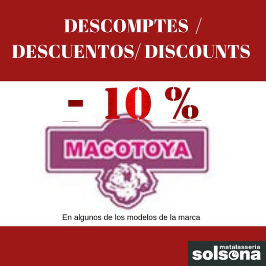 Macotoya 10% de descuento en una selección de sus coclhones