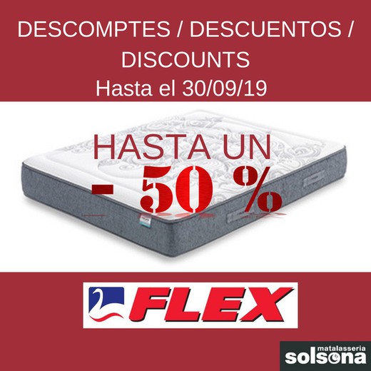 Descomptes de fins al 50% en la marca Flex