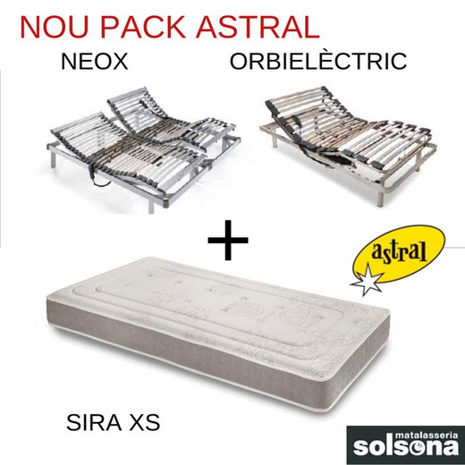 Nou Pack Astral Somier Orbieléctric o Neox + Matalàs Sira XS