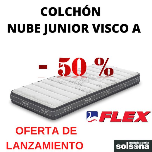 Oferta de Lanzamiento: 50% de descuento colchón Nube Junior Visco A de Flex