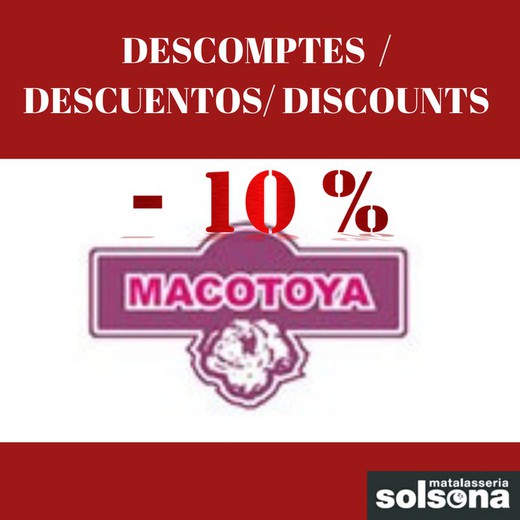 Descomptes del 10% en Macotoya