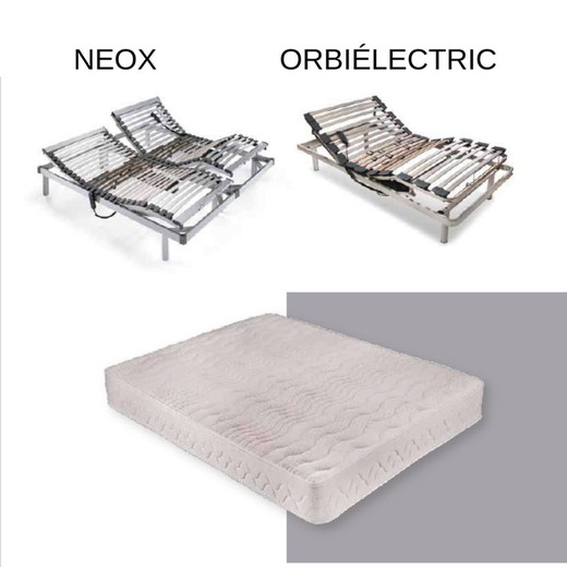 Pack Somier eléctrico Neox u Orbieléctric + Colchón Burdeos marca Astral