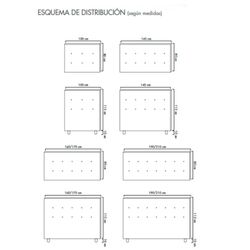 Capçal entapissat per a llit model Botons de Sonpura