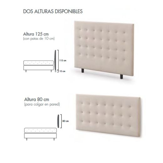 Capçal entapissat per a llit model Quadres de Sonpura