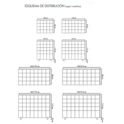 Capçal entapissat per a llit model Quadres de Sonpura