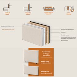 Capçal entapissat per a llit model Solapa de Sonpura