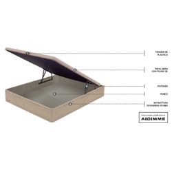Canapé abatible Arcón Madera Lite y tapa 3D Flex