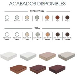 Canapé abatible Arcón Madera Space + y tapa 3D Flex