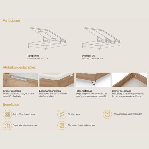 Canapè abatible Nuit marca Sonpura