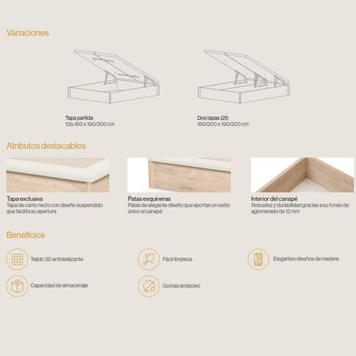 Canapè abatible Siluet marca Sonpura