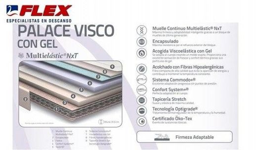 Colchón Palace Visco Gemelos marca Flex